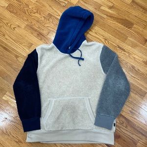 American Eagle Color Block Sherpa Hoodie XL
